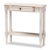 Arielle Whitewash Farmhouse Console Table