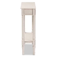 Arielle Whitewash Farmhouse Console Table