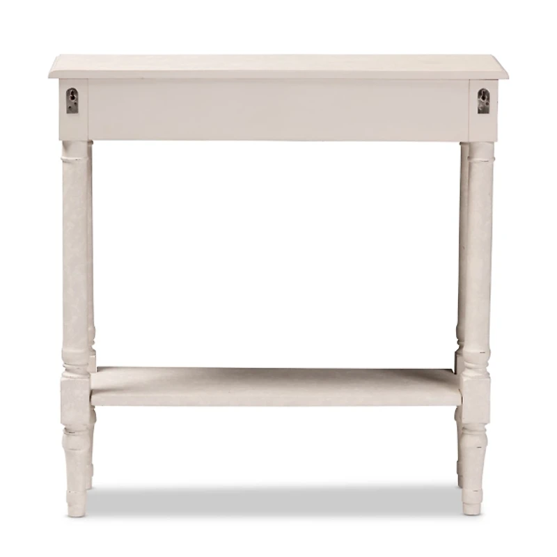 Arielle Whitewash Farmhouse Console Table