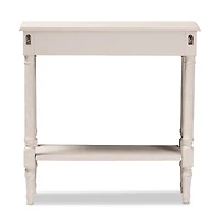 Arielle Whitewash Farmhouse Console Table
