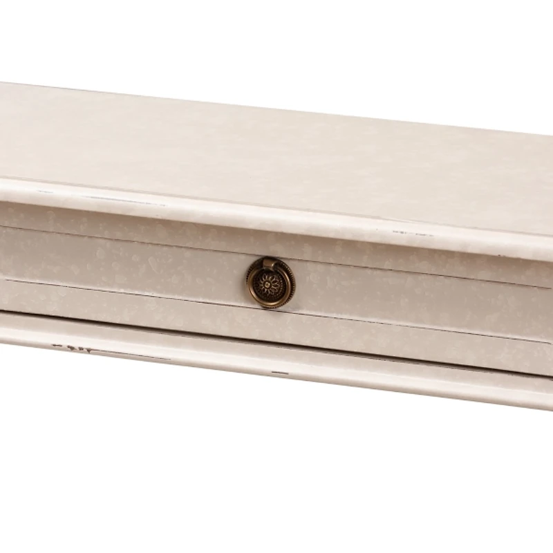 Arielle Whitewash Farmhouse Console Table
