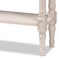 Arielle Whitewash Farmhouse Console Table