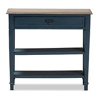 Daphne Blue Bayur Wood Two-Shelf Console Table
