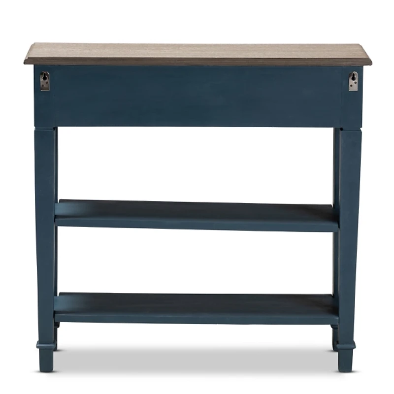 Daphne Blue Bayur Wood Two-Shelf Console Table