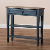 Daphne Blue Bayur Wood Two-Shelf Console Table
