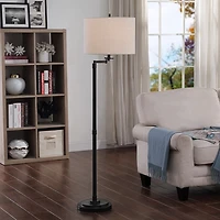 Bronze Adjustable Swing Arm Floor Lamp