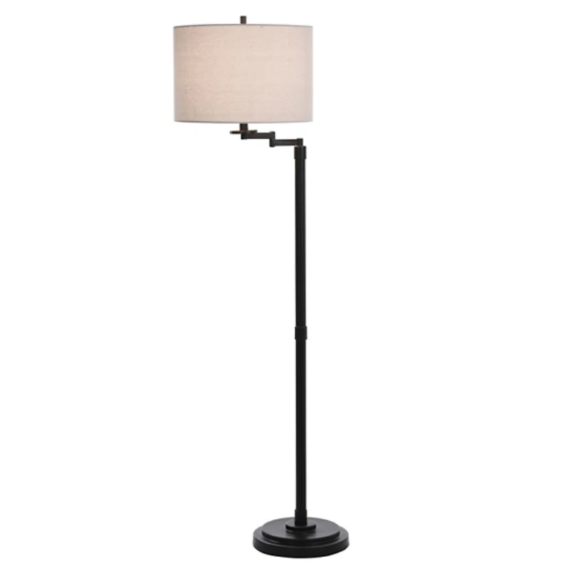 Bronze Adjustable Swing Arm Floor Lamp