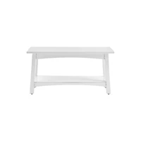 Willis White Wooden Lower Shelf Bench
