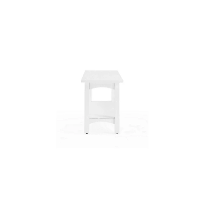 Willis White Wooden Lower Shelf Bench