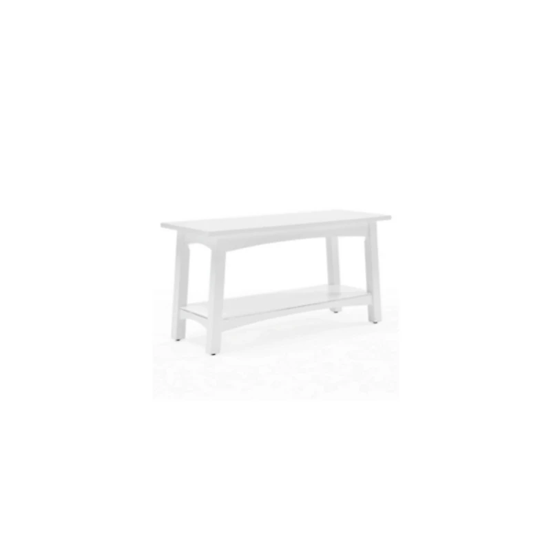Willis White Wooden Lower Shelf Bench