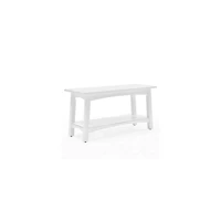 Willis White Wooden Lower Shelf Bench