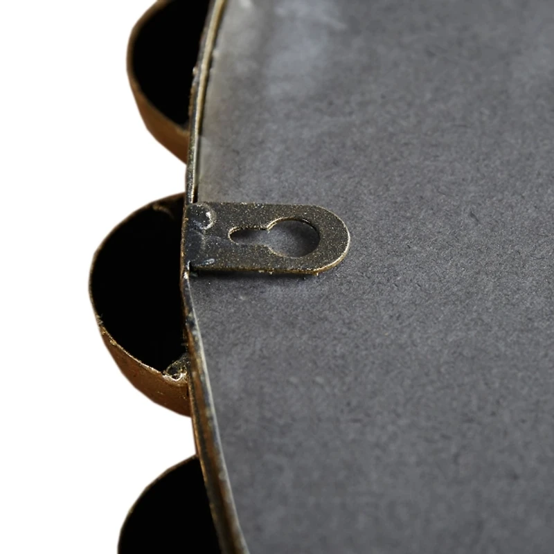 Metallic Gold Foiled Beaded Wall Mirror, 27 in.