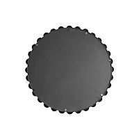 Metallic Silver Foiled Beaded Wall Mirror