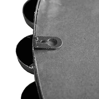 Metallic Silver Foiled Beaded Wall Mirror