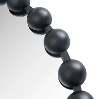 Black Foiled Beaded Wall Mirror, 36 in.