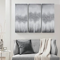 Gray Black Rock Stone Canvas Art Prints, Set of 3