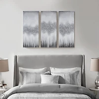 Gray Black Rock Stone Canvas Art Prints, Set of 3