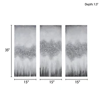 Gray Black Rock Stone Canvas Art Prints, Set of 3