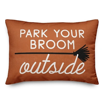 Park Your Broom Outside Halloween Pillow