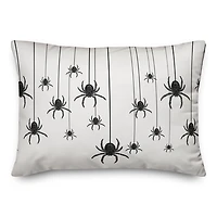 Hanging Spiders Halloween Pillow