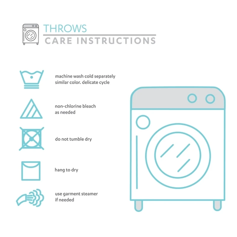 Tan and White Herringbone Stripe Throw