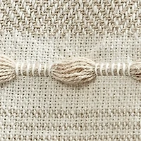 Tan and White Herringbone Stripe Throw