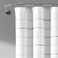 Yellow and Gray Ombre Stripe Shower Curtain