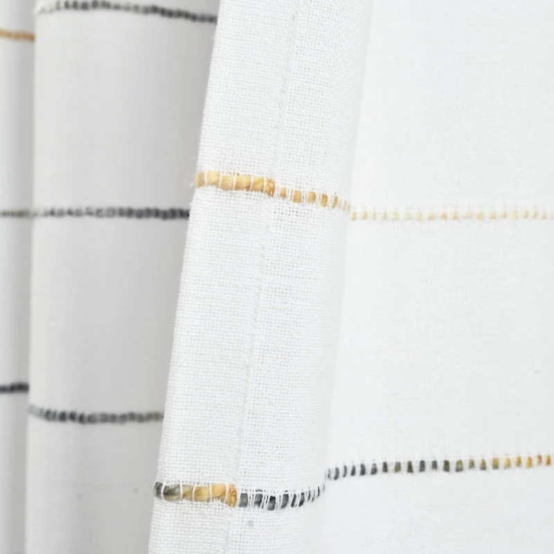 Yellow and Gray Ombre Stripe Shower Curtain