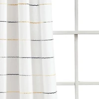 Yellow and Gray Stripe Curtain Panel Set, 84 in.