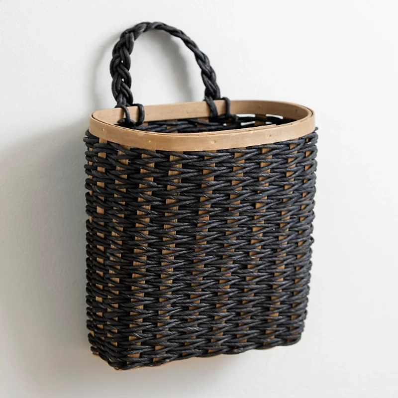 Black Woven Wall Pocket