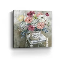 Quaint Bouquet Giclee Canvas Art Print, 40x40 in.