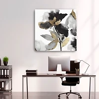 Black Leaves II Giclee Canvas Art Print, 40x40 in.