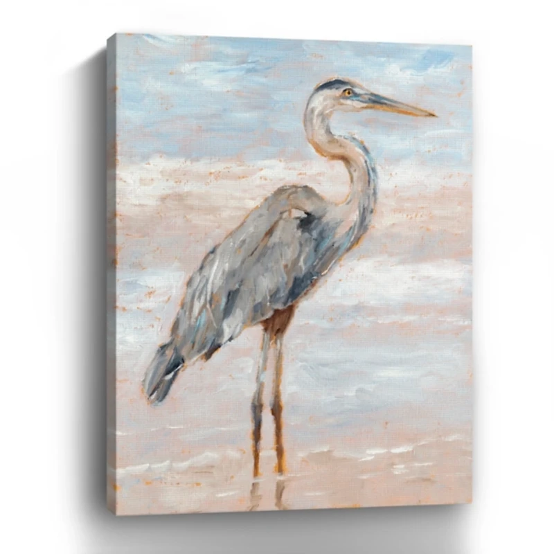 Beach Heron I Giclee Canvas Art Print, 48x36 in.
