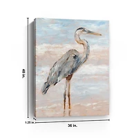 Beach Heron I Giclee Canvas Art Print, 48x36 in.