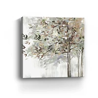 Autumn Leaves Neutral Giclee Canvas Art, 40x40 in.