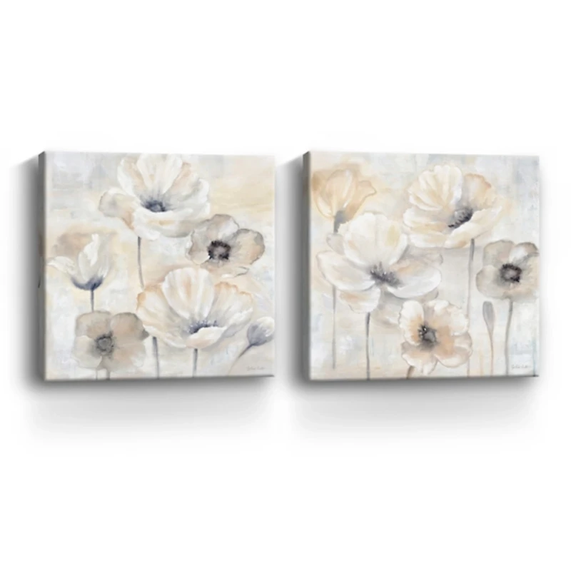 Gray Poppy Garden 2-pc. Canvas Art Set, 30x30 in.