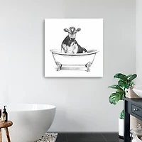 Clawfoot Cow Canvas Art Print, 30x30 in.