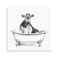 Clawfoot Cow Canvas Art Print, 30x30 in.