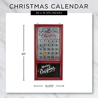 Galvanized Christmas Advent Calendar Plaque