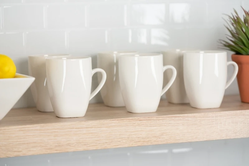 White Ceramic Square 40-pc. Dinnerware Set