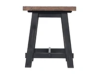 Natural Wood Sawhorse Accent Table