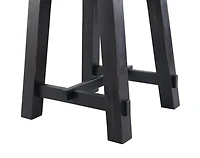 Natural Wood Sawhorse Accent Table