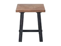 Natural Wood Sawhorse Accent Table