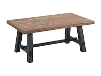 Natural Wood Sawhorse Coffee Table, 42x24 in.