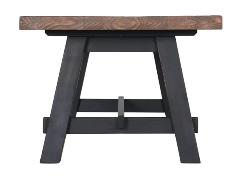 Natural Wood Sawhorse Coffee Table, 42x24 in.