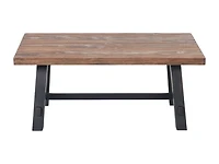 Natural Wood Sawhorse Coffee Table, 42x24 in.