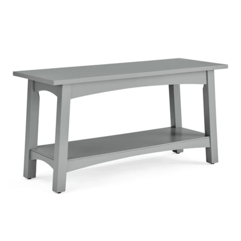 Dove Gray Rustic Farmhouse Wood Bench
