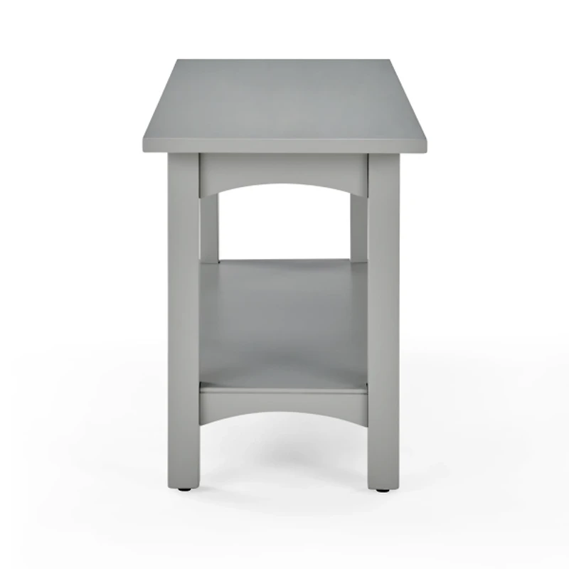 Dove Gray Rustic Farmhouse Wood Bench