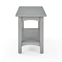 Dove Gray Rustic Farmhouse Wood Bench