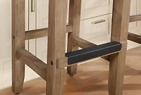 Twisted Seagrass and Wood Bar Stool